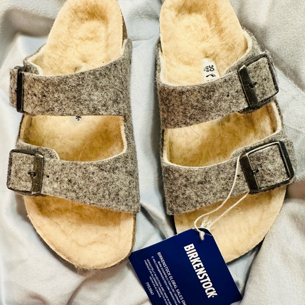 Birkenstock Wool Sandals with Adjustable Straps Size 30/12-12.5